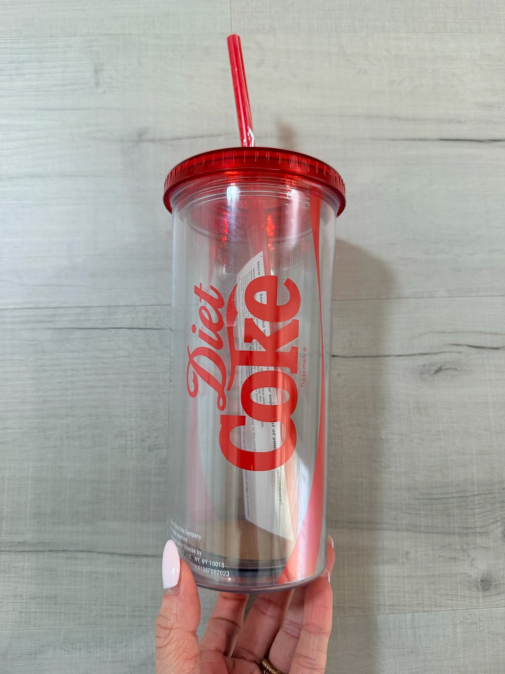 New Silver Buffalo Coca-Cola Diet Coke Logo Tumbler with Straw Travel Cup